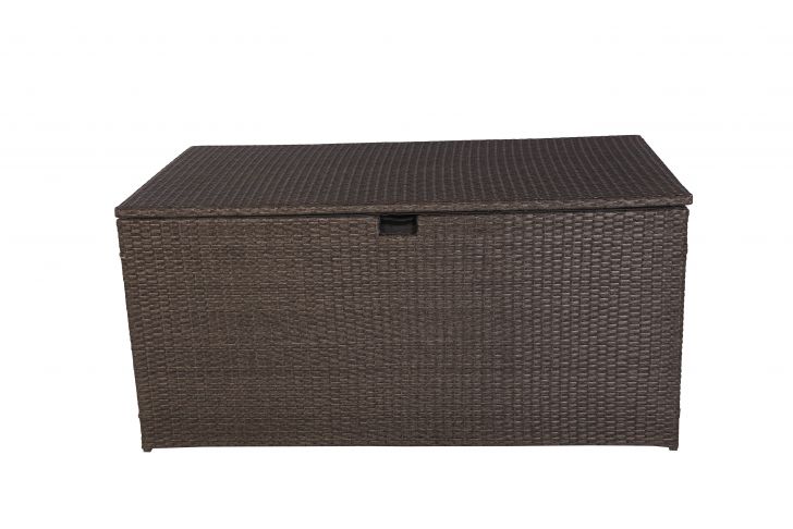 Auflagenbox Garten Neu Milos Polyrattan Auflagenbox Kissenbox Braun 145x80x60cm