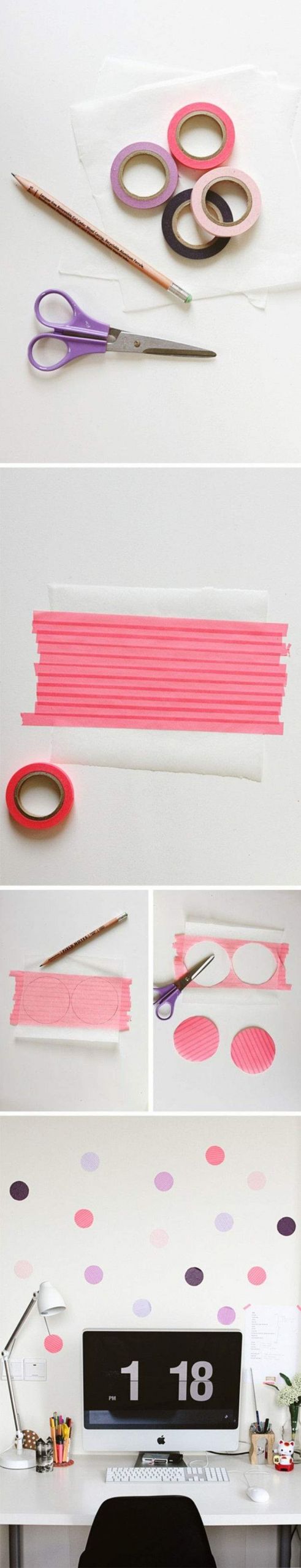 diy ideen mit washi tape wanddeko selber basteln