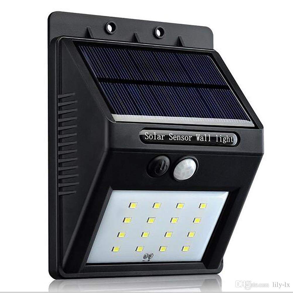 solar led wall light 20 leds waterproof outdoor