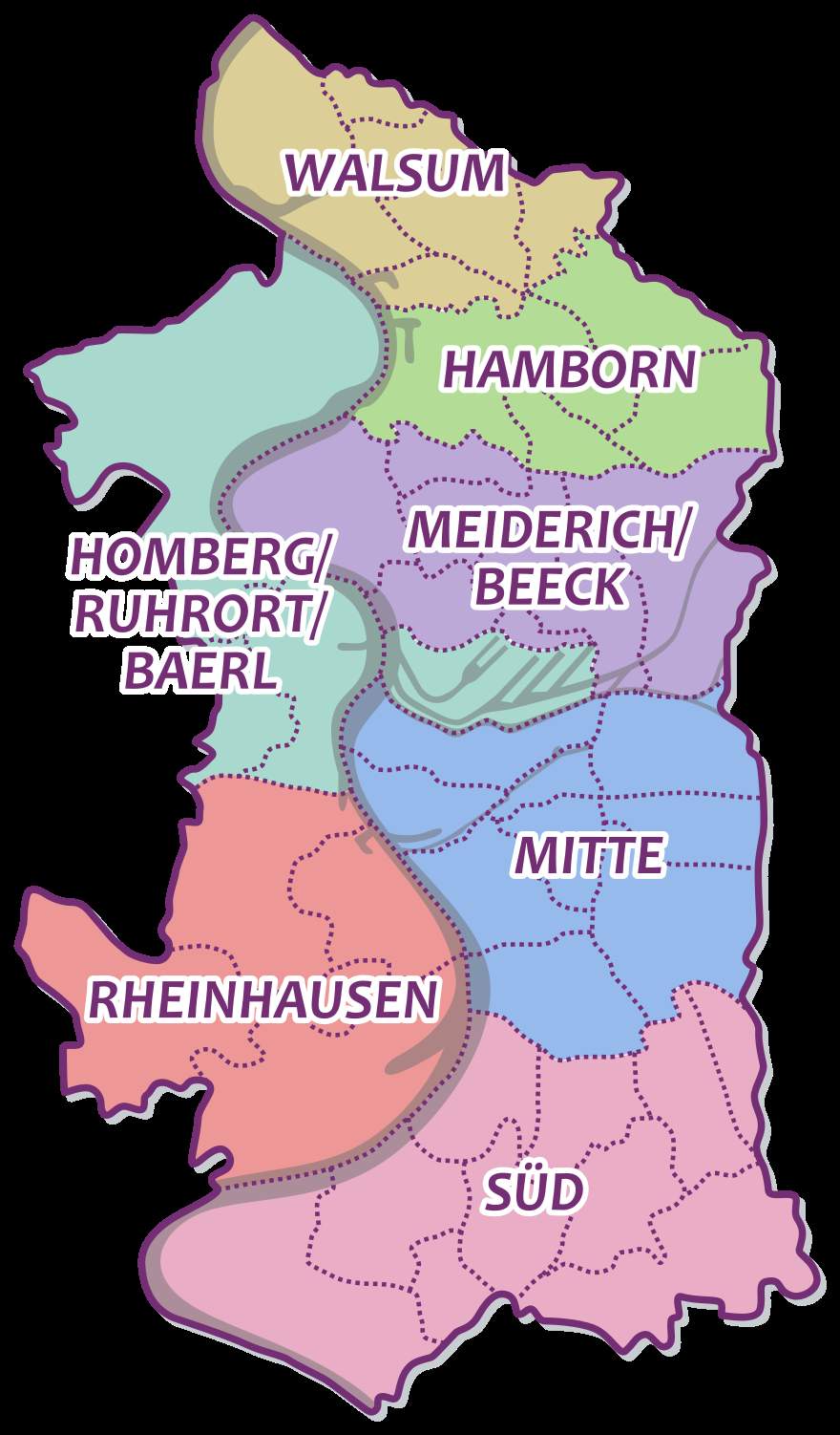 880px Duisburg Karte Bezirkeg