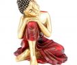 Buddha Kopf Garten Das Beste Von Thai Buddha Budda Figur Statue Feng Shui Schlafend Kopf Auf Knie Rot Gold 12cm