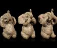 Buddha Kopf Garten Elegant Elefanten Figuren 3er Set Nichts Böses