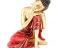 Buddha Kopf Garten Genial Thai Buddha Budda Figur Statue Feng Shui Schlafend Kopf Auf Knie Rot Gold 12cm