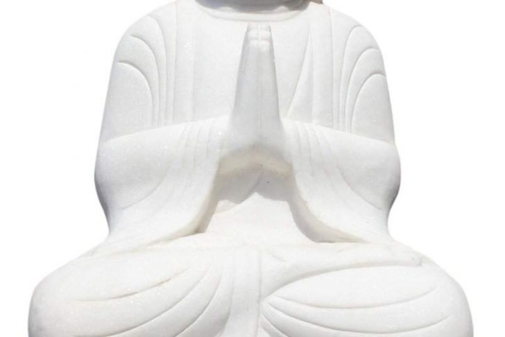 Garten Buddha Luxus Garten Buddha Figur Aus Marmor Stein Mit Namaskar Mudra