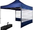 Garten Dach Luxus Instent Faltpavillon "pro" Blau 3x3m 2 Seitenteile