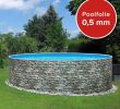 Garten Mit Pool Luxus Einzelbecken Rundpool Poolsana Stone 5 00 X 1 20 M Folie 0 5 Mm