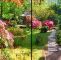 Garten Mit Steinen Gestalten Genial Natur Panorama Xl Bedruckte Sichtschutzstreifen Für Doppelstabmattenzaun