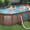 Garten Pool Bestway Luxus Bestway Power Steel Vista Oval Pool Set 427x250x100 Rattan