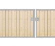Garten Schiebetor Einzigartig Einfahrtstor Premium 2 Flügelig asymmetrisch Mit Holzfüllung Senkrecht Verzinkt Breite 350 Cm X Höhe 200cm