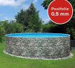 Garten Schwimmbecken Elegant Einzelbecken Rundpool Poolsana Stone 5 00 X 1 20 M Folie 0 5 Mm