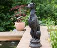 Garten Skulptur Luxus Skulptur Windhund Auf sockel Eisen Figur 30kg Garten Sculpture Iron Greyhound