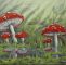Giftige Pilze Im Garten Luxus Acrylgemälde "fliegenpilze Nach Dem Regen" Kunst Wandbild