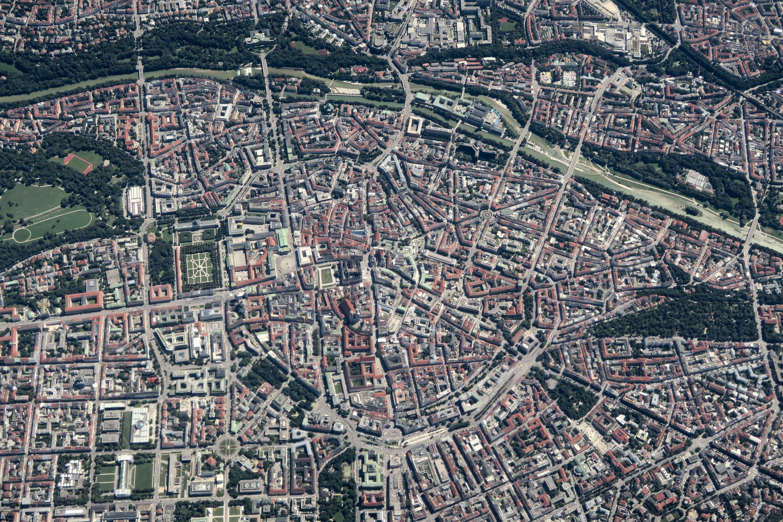 Luftbild München Innenstadt