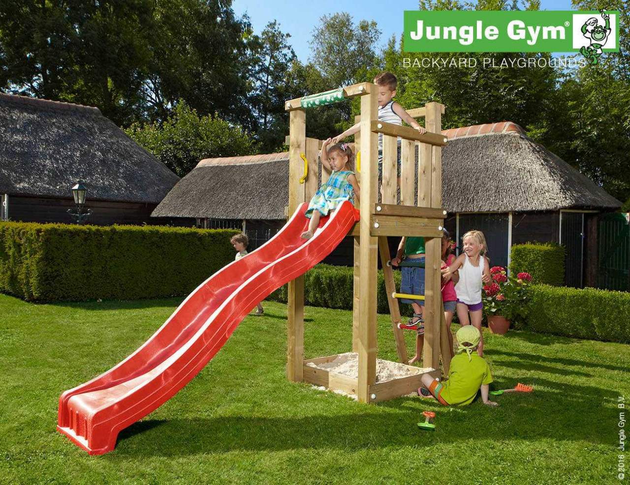 climbing frames for small gardens jungle tower red 1280x1280