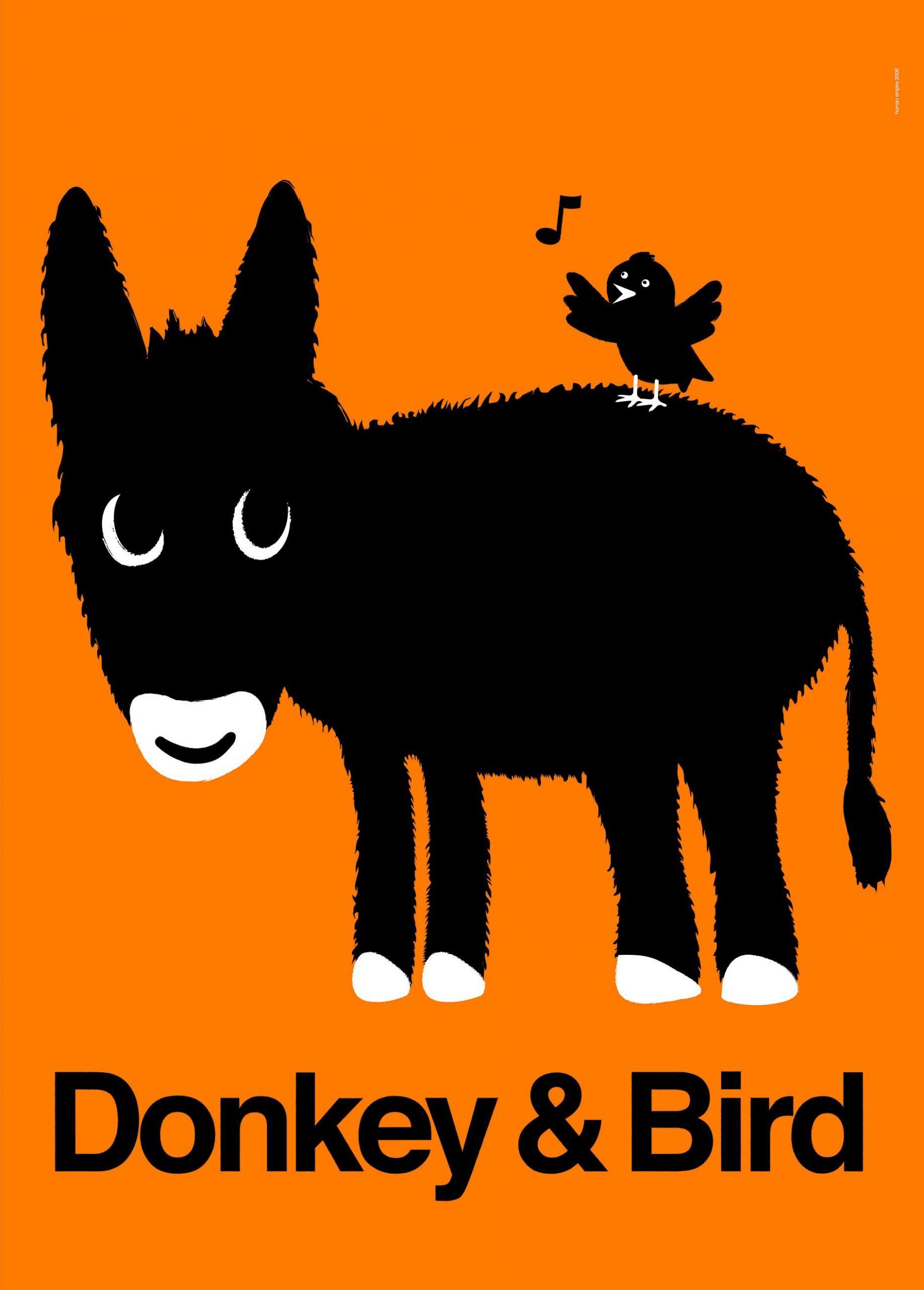 donkey bird poster cmyk