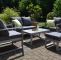 Lounge Tisch Garten Elegant Exklusive Alu Lounge Lyon In Silber Polsterfarbe Mittelgrau