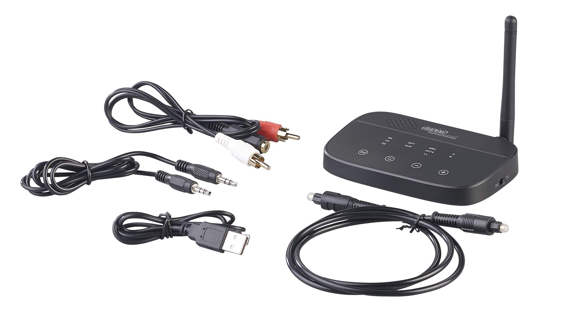 ZX 1732 10 auvisio 2in1 Audio Sender und Empfaenger BTR 300 Bluetooth 4 2 aptX