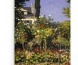 Monet Garten Frisch Textil Leinwandbild Claude Monet Blühender Garten Detail