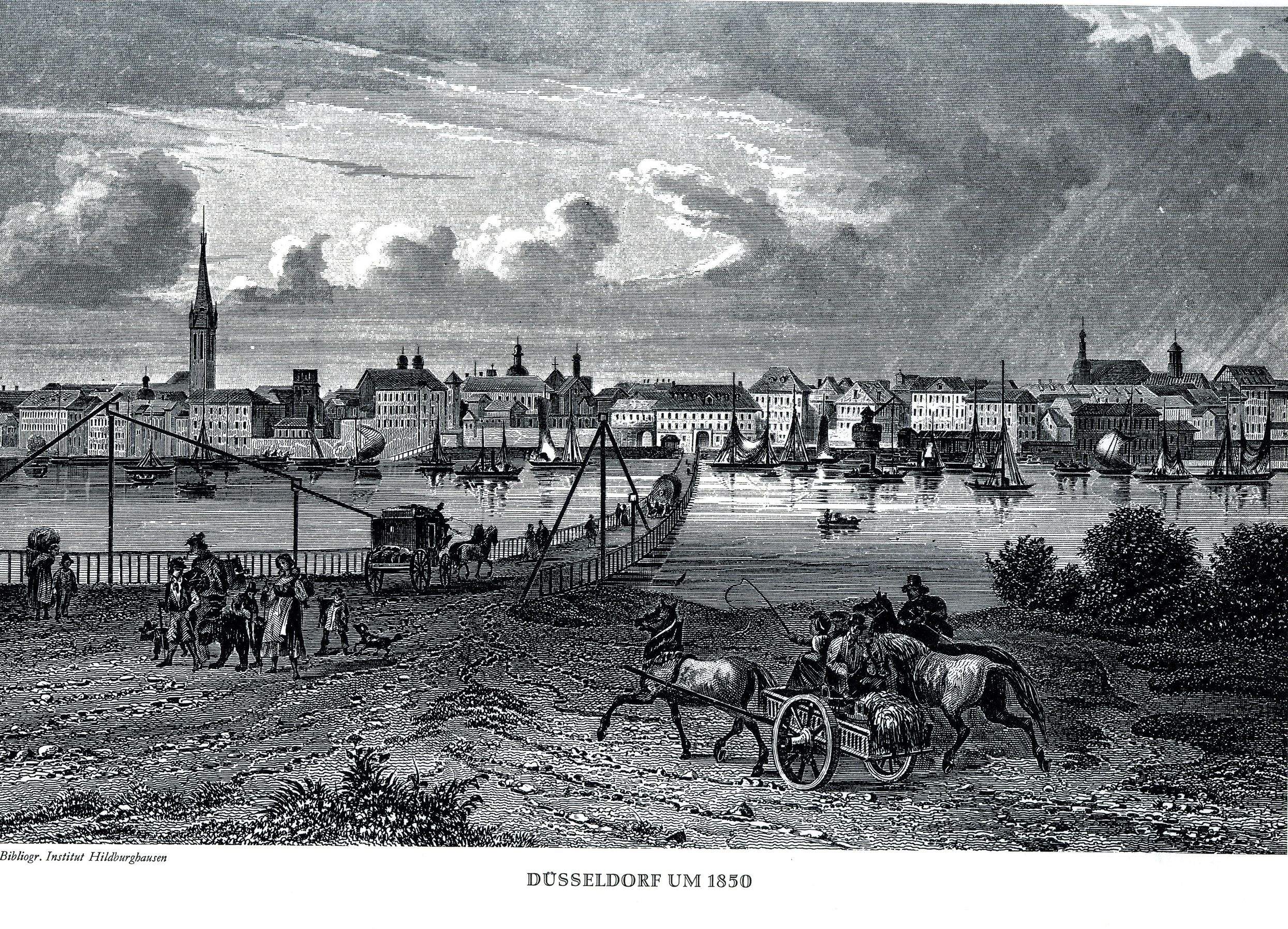 Düsseldorf Stich 1850
