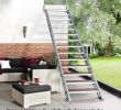 Terrassen Treppen In Den Garten Luxus 4 Stufige Stahltreppe Premium Line Breite 120 Cm Mit 4 Wpc Stufen Anthrazit