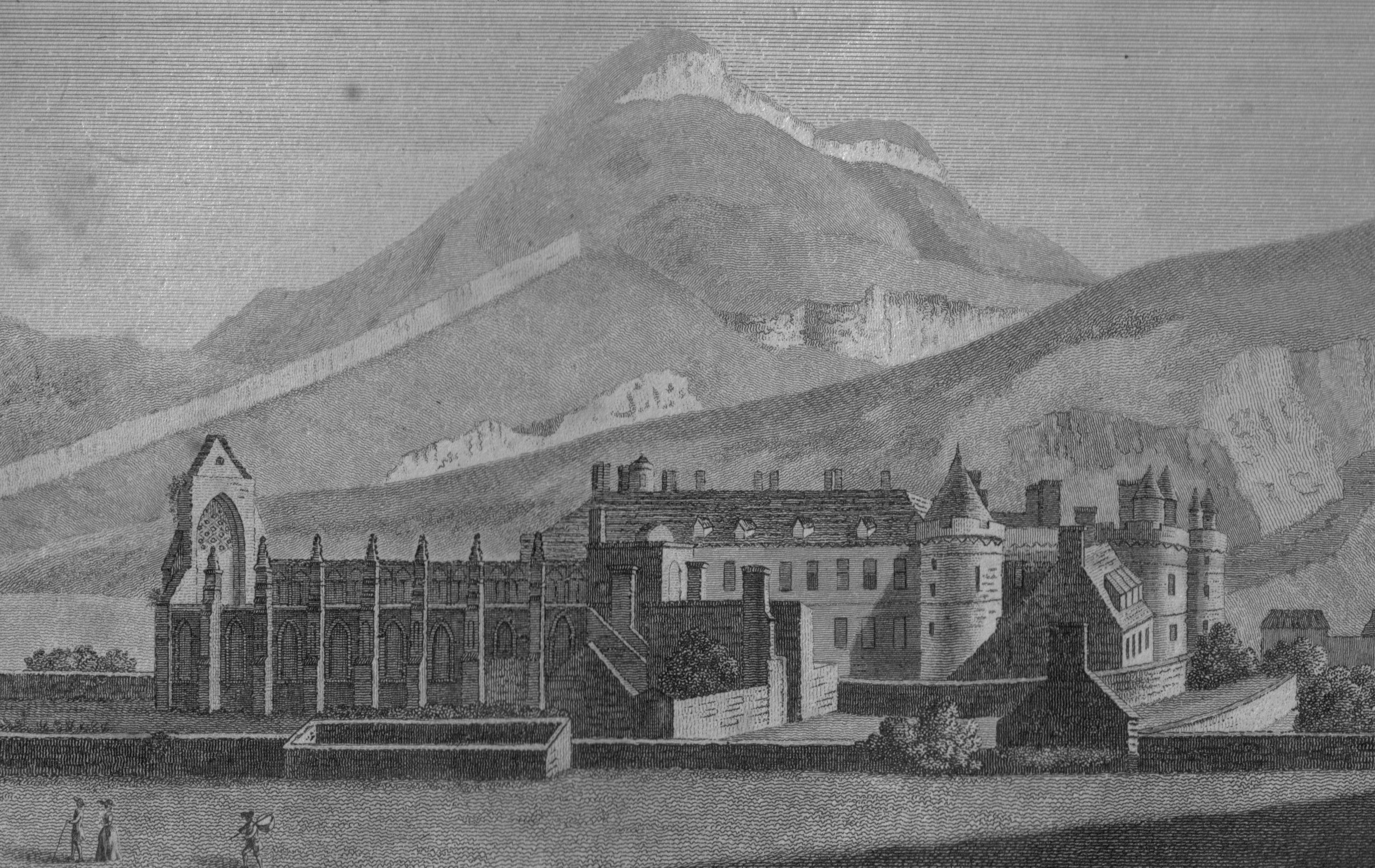 Holyroodhouse and abbey in 1789